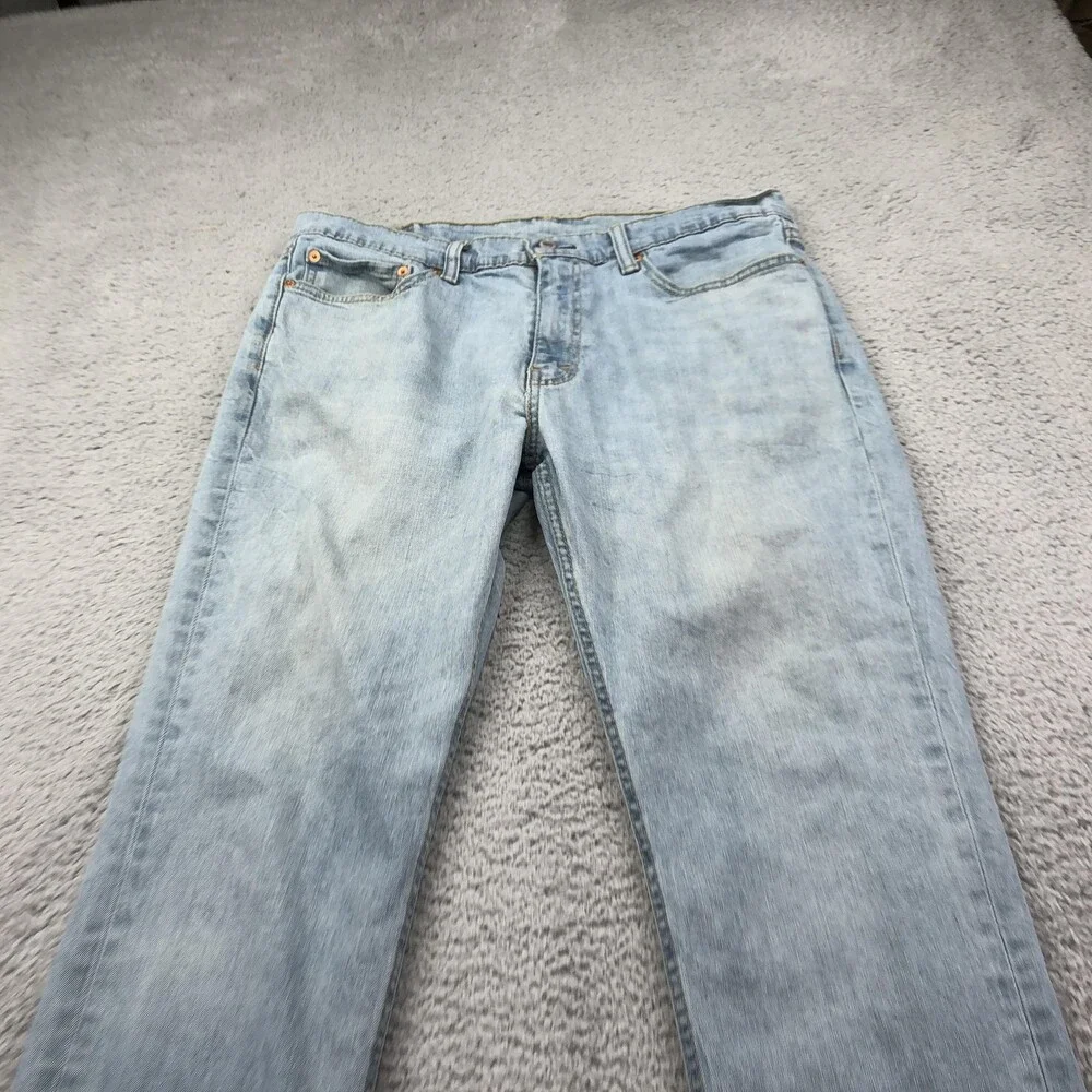 Levis 511 Jeans Mens 36x30 Blue Light Wash Slim Straight Stretch Denim Pants